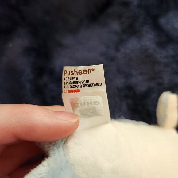 Gund Pusheen The Cat Cute Blue Narwhal Keychain Plush 2018 Mystery Box - Picture 2 of 7